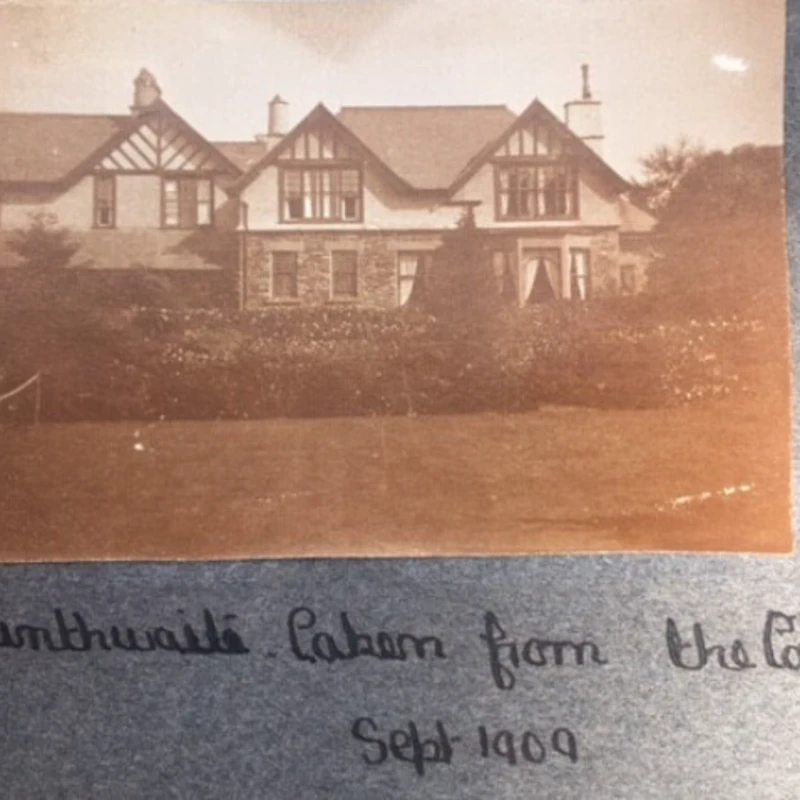 Linthwaite House façade from the lawn, taken in 1909
