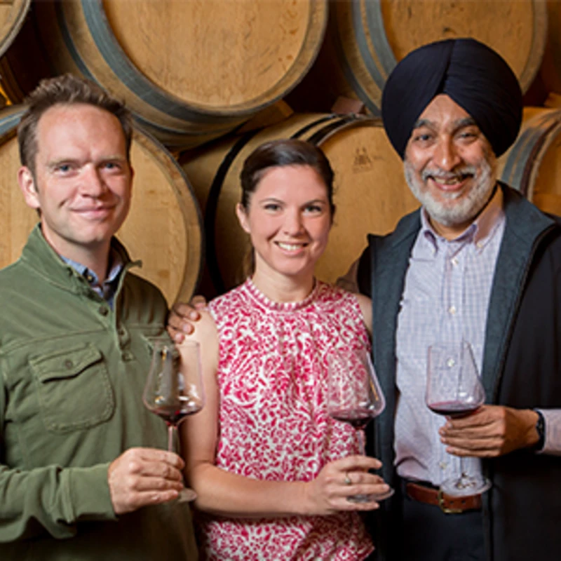 Leeu Collection Founder Analjit Singh (aka BAS) with Chris and Andrea Mullineux